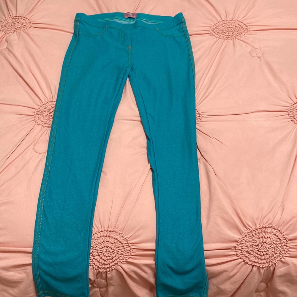 Mango Kids- Turquoise Leggings- Size L (for kids).